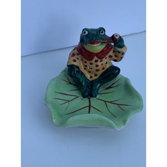 Japan Frog Figure Decor Porcelain Mid-Century Vintage Collectible - Picture 11 of 12